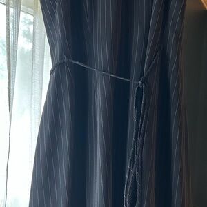 Elegant Black Pinstripe Dress